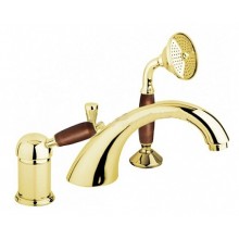 Смеситель на борт ванны с выдвижным душем и переключателем CEZARES ELITE-BVDM-03/24-Nc