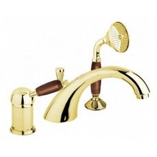 Смеситель на борт ванны с выдвижным душем и переключателем CEZARES ELITE-BVDM-03/24-Nc