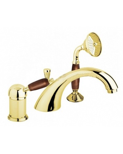 Смеситель на борт ванны с выдвижным душем и переключателем CEZARES ELITE-BVDM-03/24-Nc