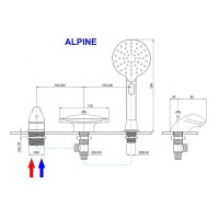 Смеситель на борт ванны Royal Bath Tudor RB2102 Хром