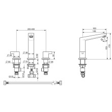 Смеситель на борт ванны Oras Twista 3842