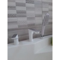 Смеситель на борт ванны Haiba HB80804 Белый