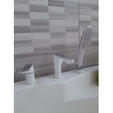 Смеситель на борт ванны Haiba HB80804 Белый