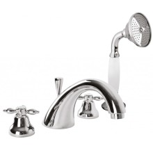 Смеситель на борт ванны с ручным выдвижным душем CEZARES NOSTALGIA-BVD-01-Bi