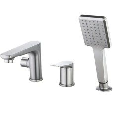 Смеситель на борт ванны Lemark Bronx LM3745GM Графит