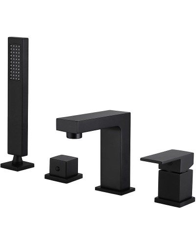 Смеситель на борт ванны Abber Daheim AF8213B Черный матовый