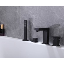 Смеситель на борт ванны Abber Daheim AF8213B Черный матовый