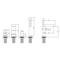 Смеситель на борт ванны Abber Daheim AF8213G Золото матовое