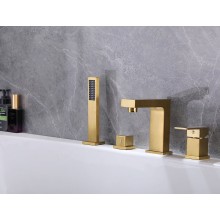 Смеситель на борт ванны Abber Daheim AF8213G Золото матовое