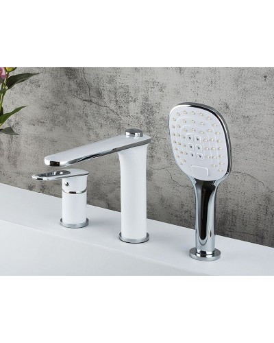 Смеситель на борт ванны Frap H49 F1149 Белый Хром