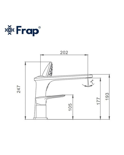 Смеситель на борт ванны Frap H49 F1149 Белый Хром