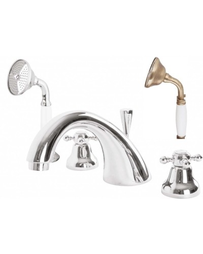 Смеситель на борт ванны с ручным выдвижным душем CEZARES GOLF-BVD-02