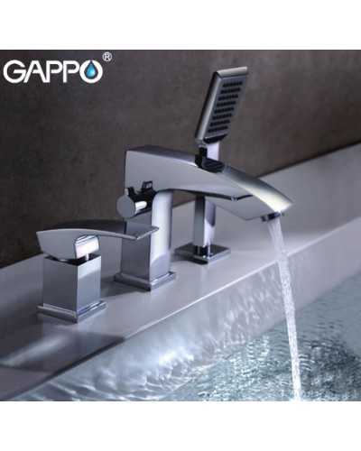 Смеситель на борт ванны Gappo G07 G1107 Хром