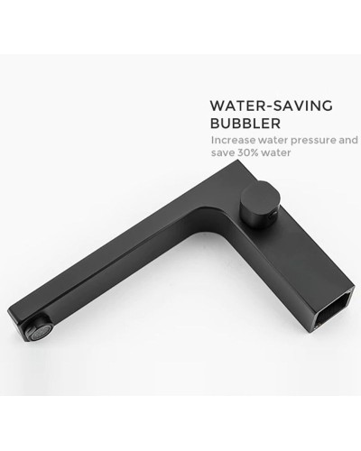 Смеситель на борт ванны Gappo G17-6 G1117-6 Черный матовый