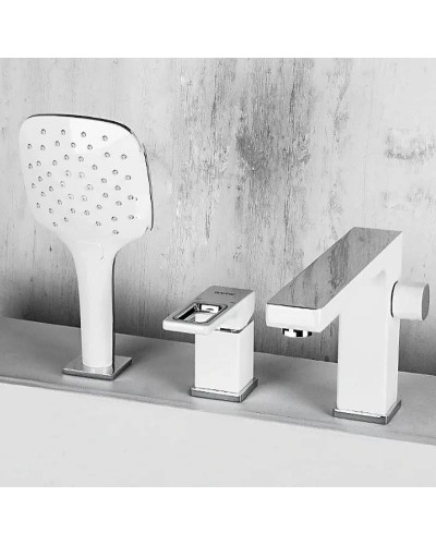 Смеситель на борт ванны Gappo G17-8 G1117-8 Белый Хром