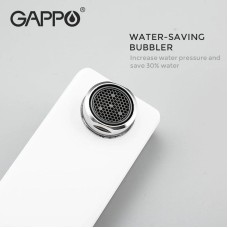 Смеситель на борт ванны Gappo G17-8 G1117-8 Белый Хром