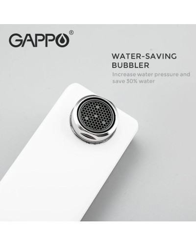 Смеситель на борт ванны Gappo G17-8 G1117-8 Белый Хром