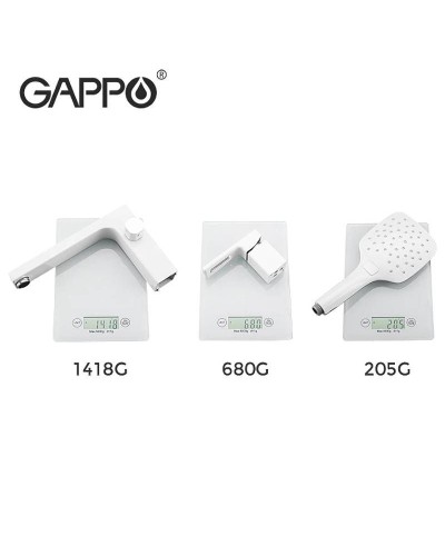 Смеситель на борт ванны Gappo G17-8 G1117-8 Белый Хром