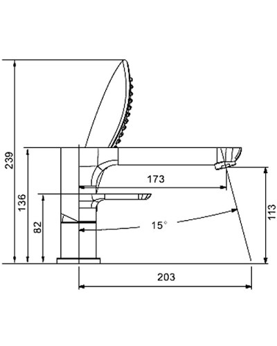 Смеситель на борт ванны Gappo G48 G1148 Белый Хром
