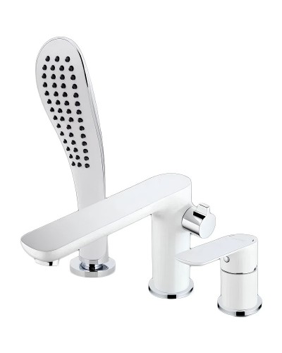 Смеситель на борт ванны Gappo G48 G1148 Белый Хром