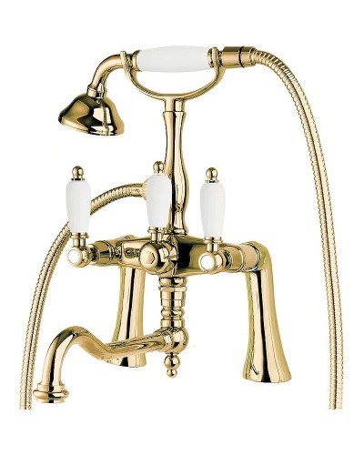 Смеситель на борт ванны Cezares First-PBV-03/24-Bi Золото 24 карат