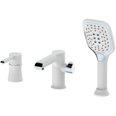 Смеситель на борт ванны Haiba HB80805-8 Белый Хром