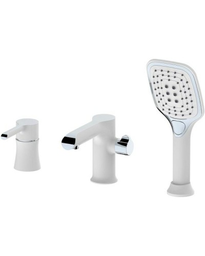 Смеситель на борт ванны Haiba HB80805-8 Белый Хром