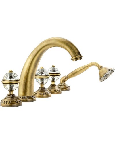 Смеситель на борт ванны Migliore Cristalia 18581 Бронза