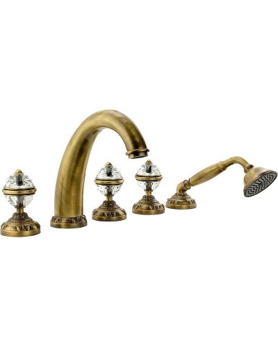 Смеситель на борт ванны Migliore Cristalia 18581 Бронза