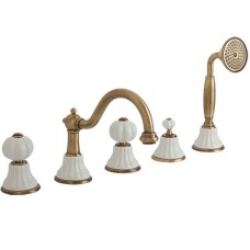 Смеситель на борт ванны Migliore Olivia 18997 Бронза Белый