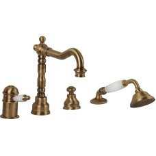 Смеситель на борт ванны Migliore Oxford 19087 с термостатом Бронза