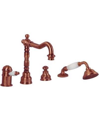 Смеситель на борт ванны Migliore Oxford 19196 с термостатом Медь