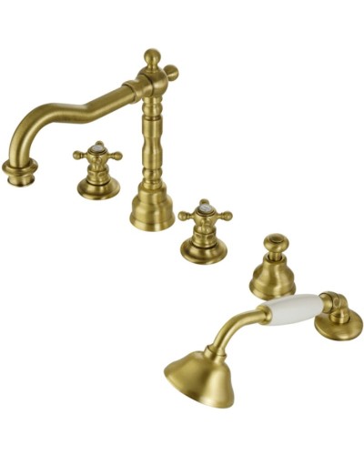 Смеситель на борт ванны Migliore Arcadia 18379 Бронза