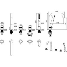 Смеситель на борт ванны Allen Brau Priority 5.31007-00 Хром
