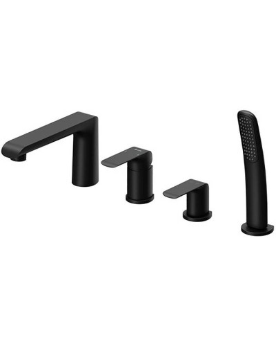 Смеситель на борт ванны Ravak Flat FL 026.20 X070176 Черный матовый