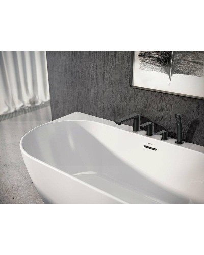 Смеситель на борт ванны Ravak Flat FL 026.20 X070176 Черный матовый