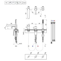 Смеситель на борт ванны Ravak Puri PU 026.20 X070186 Черный матовый