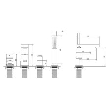 Смеситель на борт ванны Abber Daheim AF8213 Хром