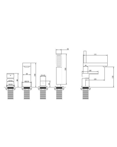 Смеситель на борт ванны Abber Daheim AF8213 Хром