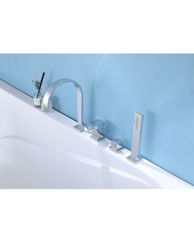 Смеситель на борт ванны Abber Wasserfall AF8613 Хром