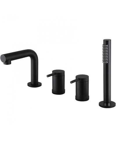 Смеситель на борт ванны Abber Emotion AF8813B Черный матовый