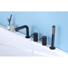 Смеситель на борт ванны Abber Emotion AF8813B Черный матовый