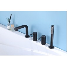 Смеситель на борт ванны Abber Emotion AF8813B Черный матовый