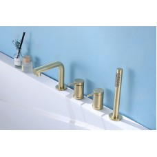 Смеситель на борт ванны Abber Emotion AF8813G Золото матовое