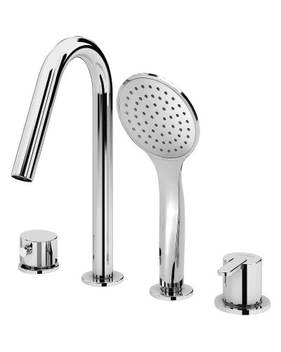 Смеситель на борт ванны Cezares Leaf LEAF-BVDM4-01 Хром