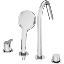 Смеситель на борт ванны Cezares Leaf LEAF-BVDM4-01 Хром