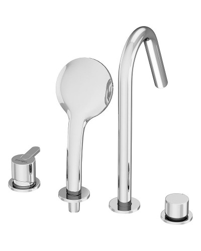 Смеситель на борт ванны Cezares Leaf LEAF-BVDM4-01 Хром