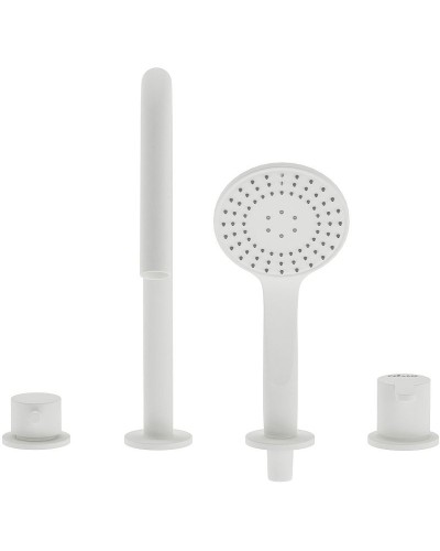 Смеситель на борт ванны Cezares Leaf LEAF-BVDM4-BIO Белый матовый