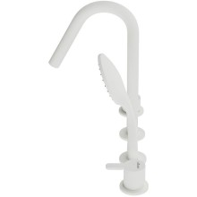 Смеситель на борт ванны Cezares Leaf LEAF-BVDM4-BIO Белый матовый