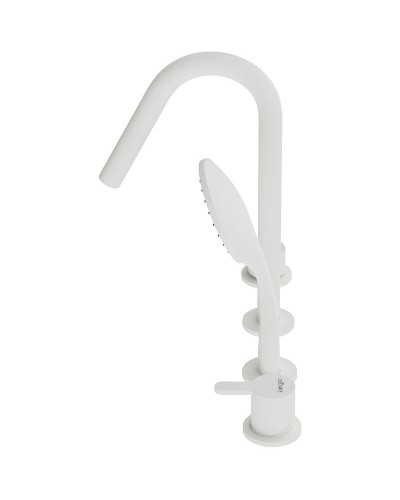 Смеситель на борт ванны Cezares Leaf LEAF-BVDM4-BIO Белый матовый